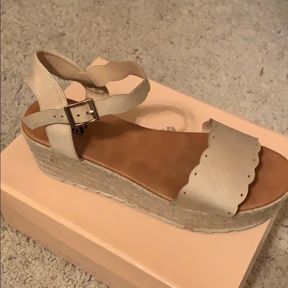 Nude platform sandals- worn ONCE